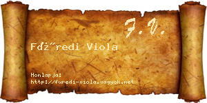Füredi Viola névjegykártya